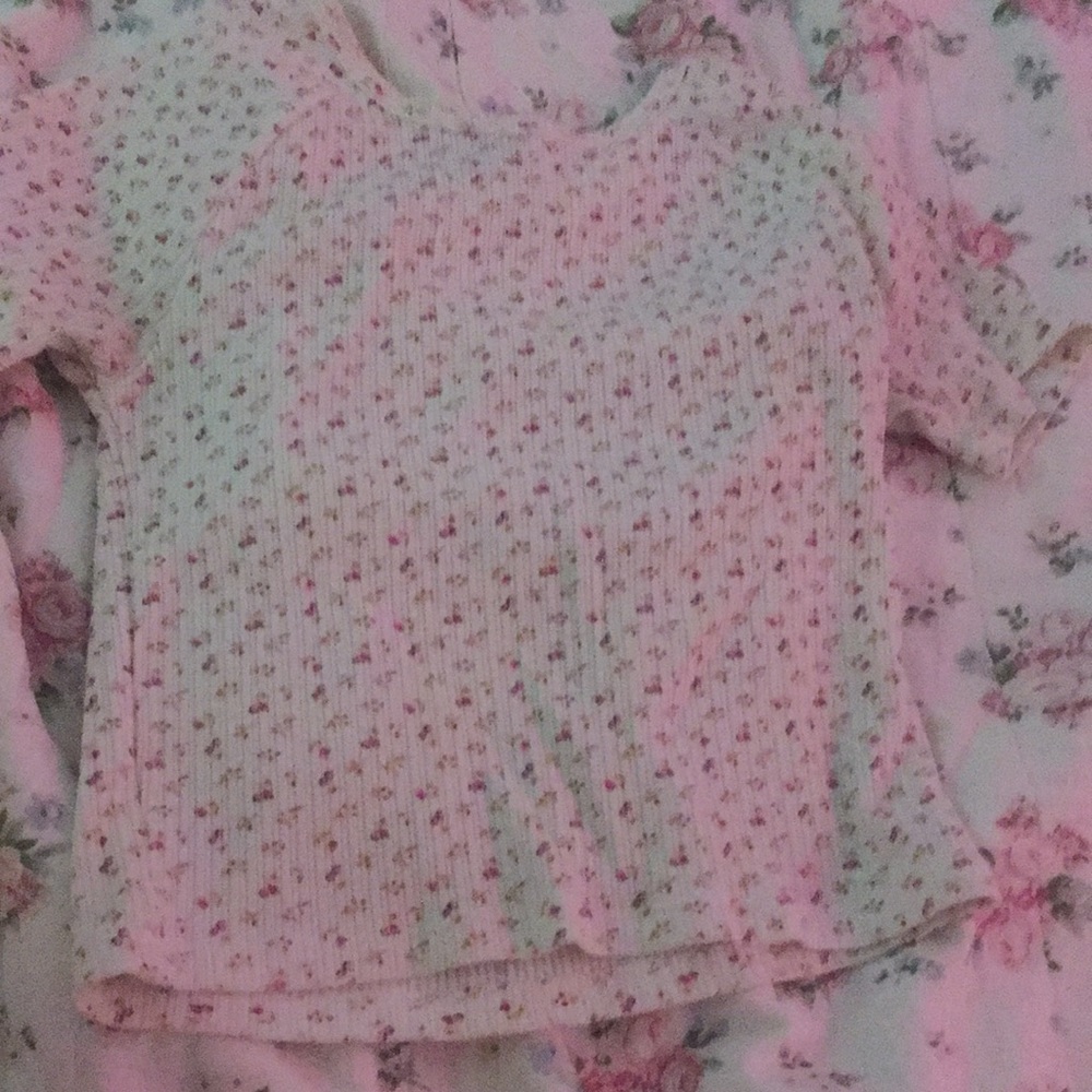 white floral shirt